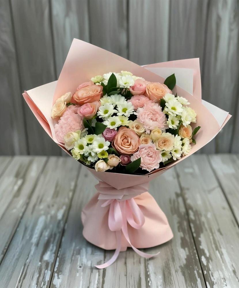 Букет цветов из: Гвоздики, Розы и Хризантемы в Советске Тульской области