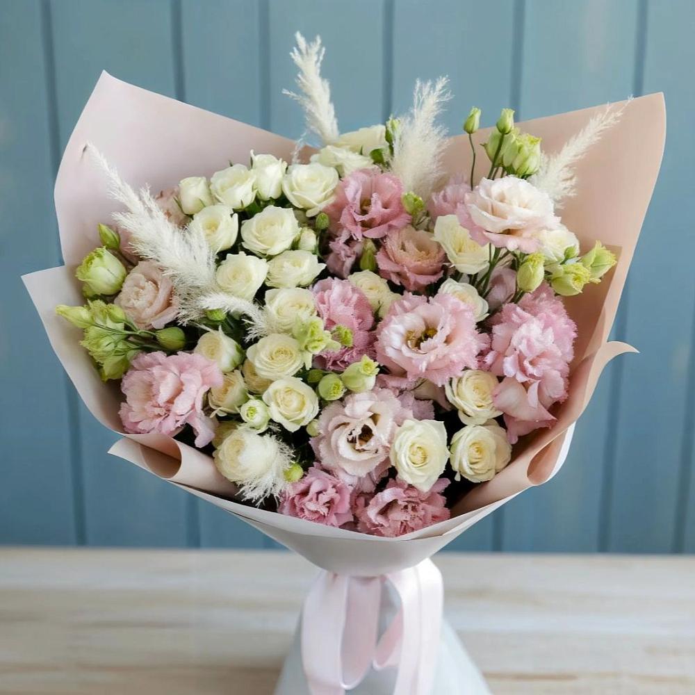 Букет цветов из: Альстромерии и Розы в Советске Тульской области