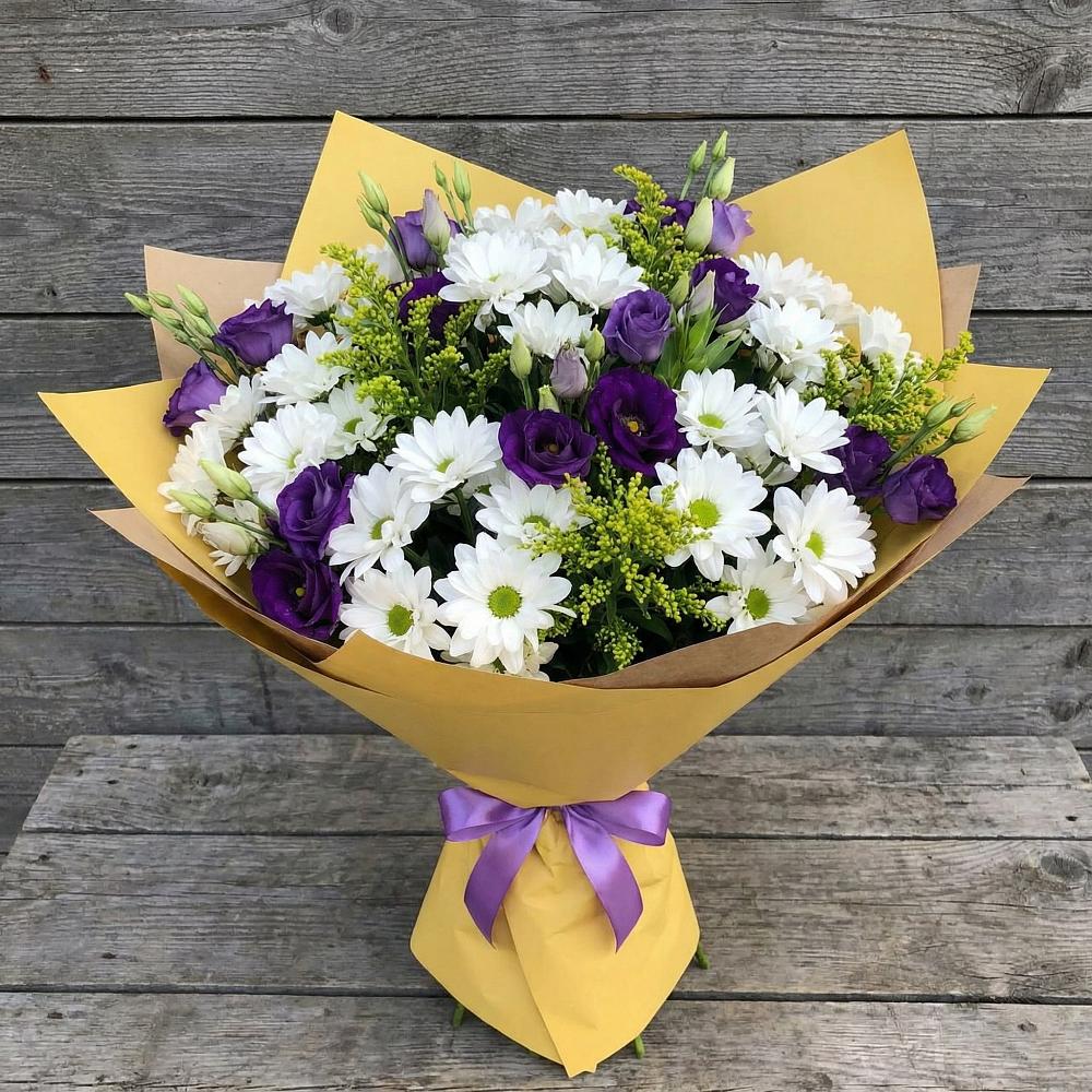 Букет цветов из: Ирисы, Хризантемы и Ромашки в Советске Тульской области