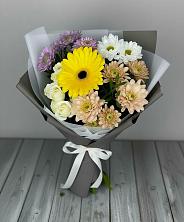 Букет цветов из:  Розы, Герберы и Хризантемы в Советске Тульской области
